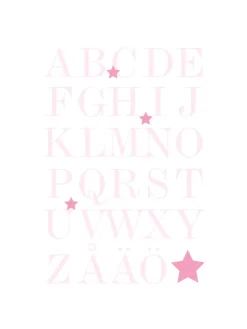 ABC - Rosa Poster (21x29.7 cm (A4))