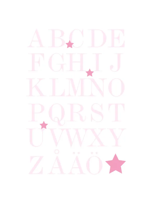 ABC - Rosa Poster (21x29.7 cm (A4))