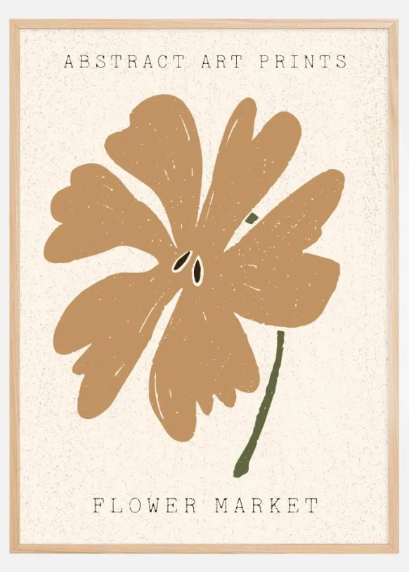Abstract Art Flower Poster (21x29.7 cm (A4))