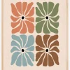 Abstract Art Flowers Poster (21x29.7 cm (A4))
