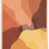 Abstract yellow and orange Poster (21x29.7 cm (A4))