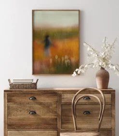 A Girl And Bear Grass Poster (21x29.7 cm (A4))