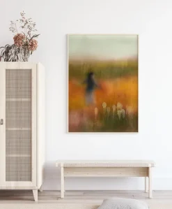 A Girl And Bear Grass Poster (21x29.7 cm (A4))