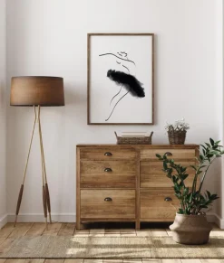 Ballerina Thin Lines Poster (21x29.7 cm (A4))