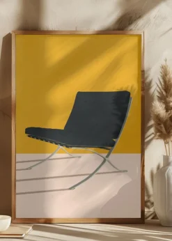 Barcelona Chair By Mies Van Der Rohe Poster (21x29.7 cm (A4))