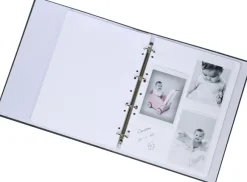 Base Line Canvas Ringpärm - Grå