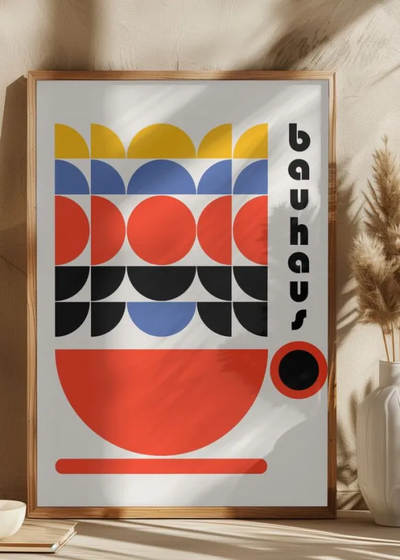 Bauhaus Coffee 70s Decor Poster (21x29.7 cm (A4))