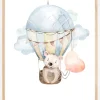 Bear hot air balloon Poster (21x29.7 cm (A4))