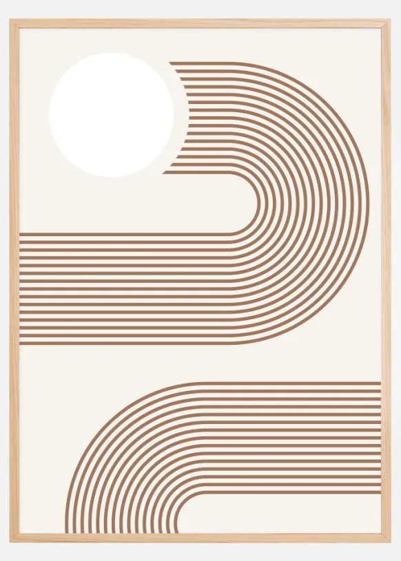 Beige Arc Poster No.2 Poster (21x29.7 cm (A4))