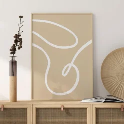 Beige Lines II Poster (21x29.7 cm (A4))