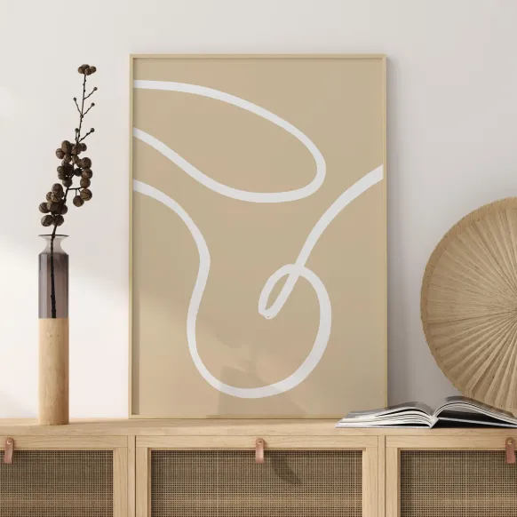 Beige Lines II Poster (21x29.7 cm (A4))