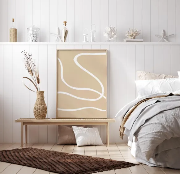 Beige Lines I Poster (21x29.7 cm (A4))