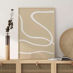 Beige Lines I Poster (21x29.7 cm (A4))