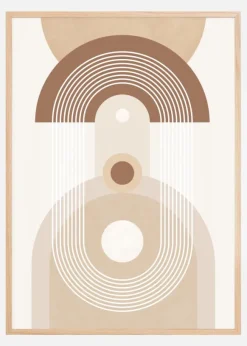 Beige Mid Century Poster No.3 Poster (21x29.7 cm (A4))