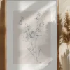 Bellflowers ink drawing Poster (21x29.7 cm (A4))