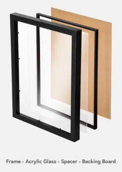BGA Boxram Svart 60x90 cm
