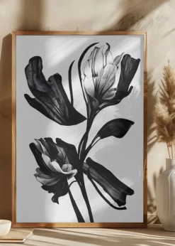 Black Flower Poster (21x29.7 cm (A4))