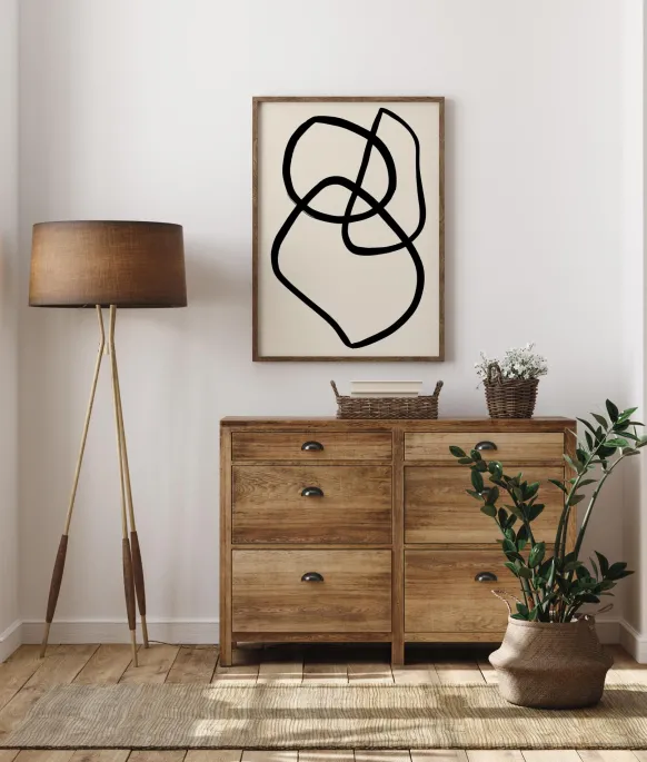 Black Lines Poster (21x29.7 cm (A4))