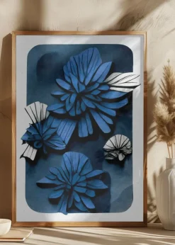 Blue Blossoms Poster (21x29.7 cm (A4))