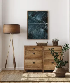 Blue Leaves Poster (21x29.7 cm (A4))