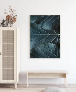 Blue Leaves Poster (21x29.7 cm (A4))
