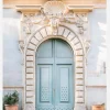 Blue Rome Door Canvastavla (30x40 cm)
