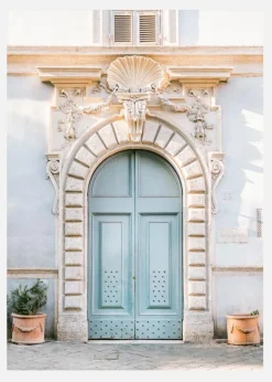 Blue Rome Door Canvastavla (30x40 cm)