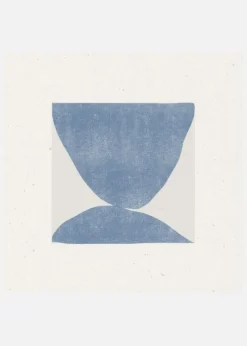 Blue Symmetry Canvastavla (30x30 cm)