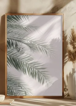 Blush Palm Leaves Poster (21x29.7 cm (A4))