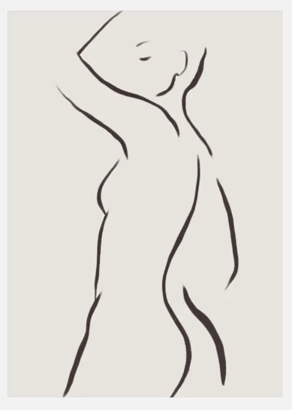 Body Lines I Canvastavla (30x40 cm)