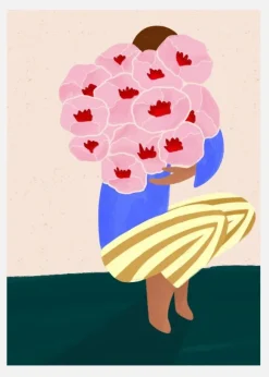 Bouquet Of Flowers Canvastavla (30x40 cm)
