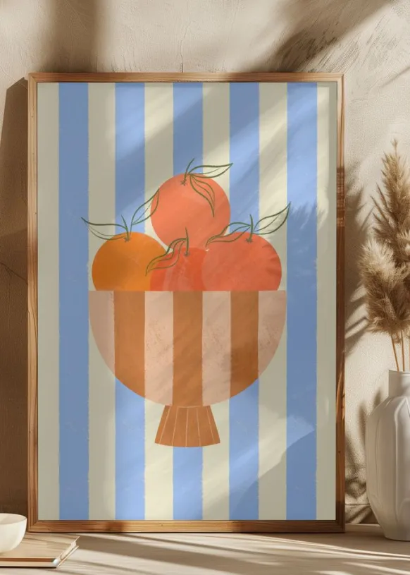 Bowl of Oranges Poster (21x29.7 cm (A4))