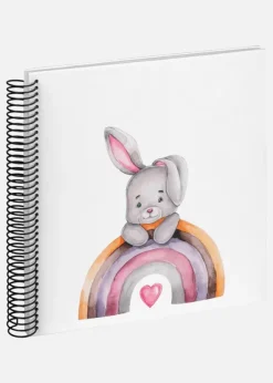Bunny Malin Spiralalbum Vit - 24x24 cm (40 Vita sidor / 20 blad)