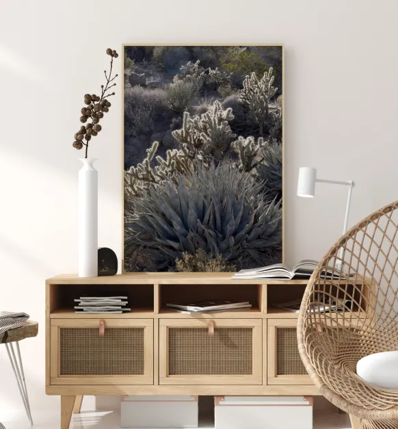 Cactus In Desert Poster (21x29.7 cm (A4))