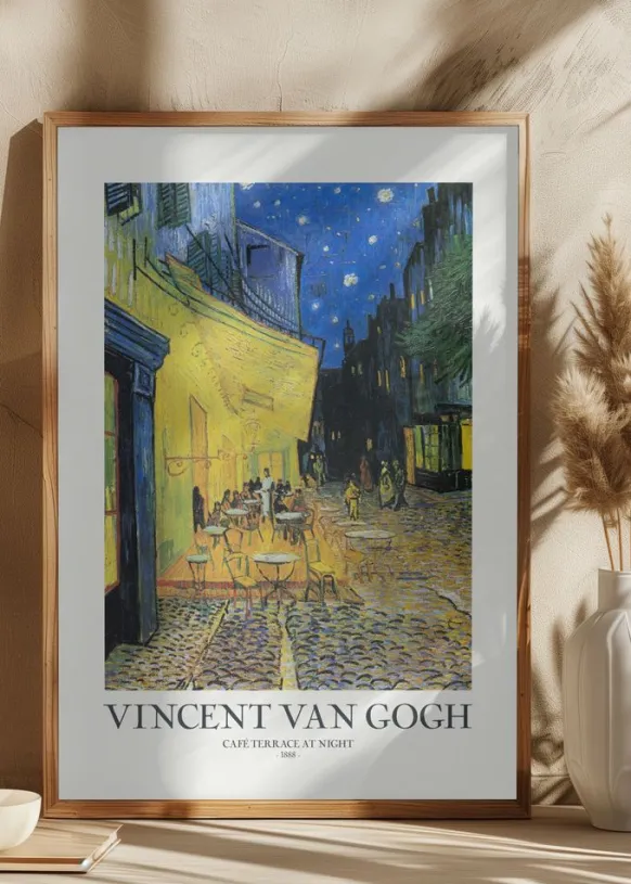 CafAc Terrace At Night Poster (21x29.7 cm (A4))