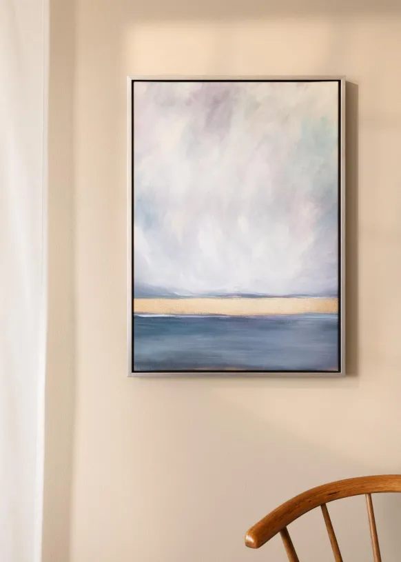 Canvasram Sussex Svart/Silver 60x80 cm