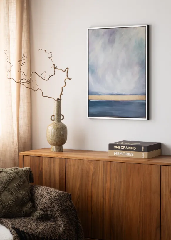 Canvasram Sussex Svart/Silver 40x50 cm