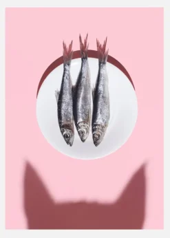 Cat Wants Fish Canvastavla (30x40 cm)