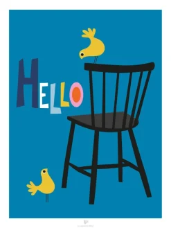 Chair - Blue Poster (30x40 cm)