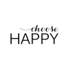 Choose happy - Svart Poster (30x40 cm)