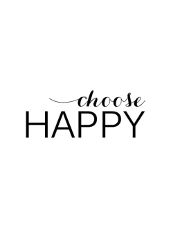 Choose happy - Svart Poster (30x40 cm)