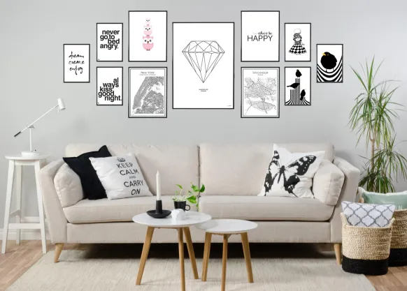 Choose happy - Svart Poster (30x40 cm)