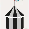 Circus - Beige Canvastavla (30x40 cm)