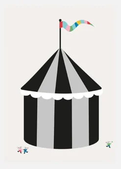 Circus - Beige Canvastavla (30x40 cm)