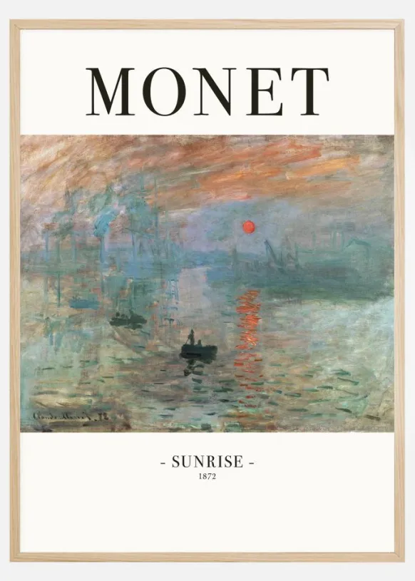 Claude Monet -Sunrise 1872 Poster (21x29.7 cm (A4))