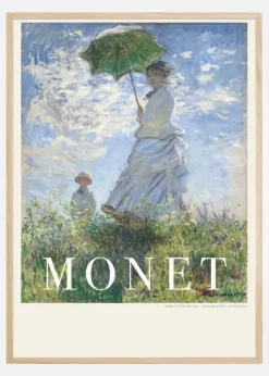 Claude Monet -Woman With Parasol Poster (21x29.7 cm (A4))