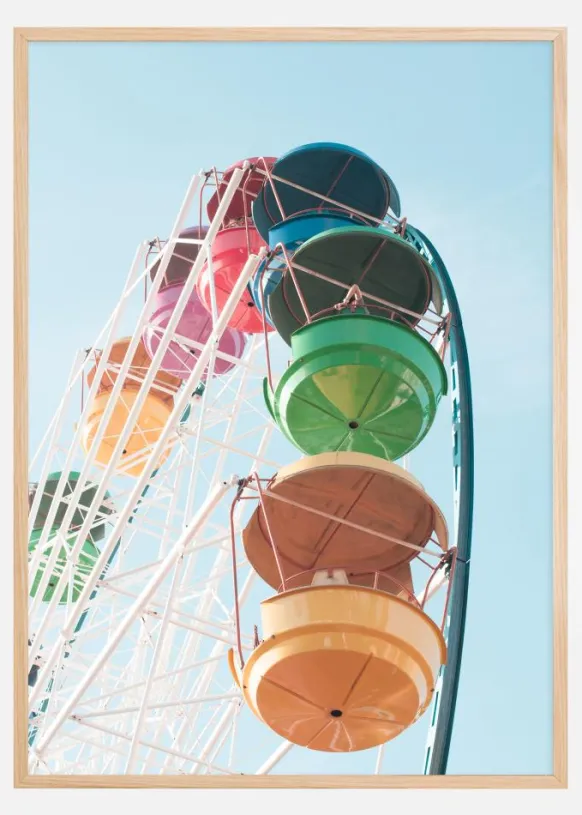 Colourful Ferris Wheel Poster (21x29.7 cm (A4))