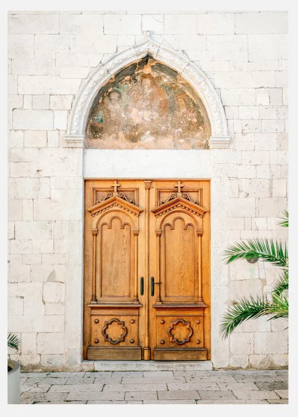 Croatian Door Canvastavla (30x40 cm)