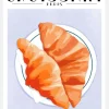 Croissant - Paris Canvastavla (30x40 cm)