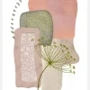 Delicate Pink And Green 1 Canvastavla (30x40 cm)